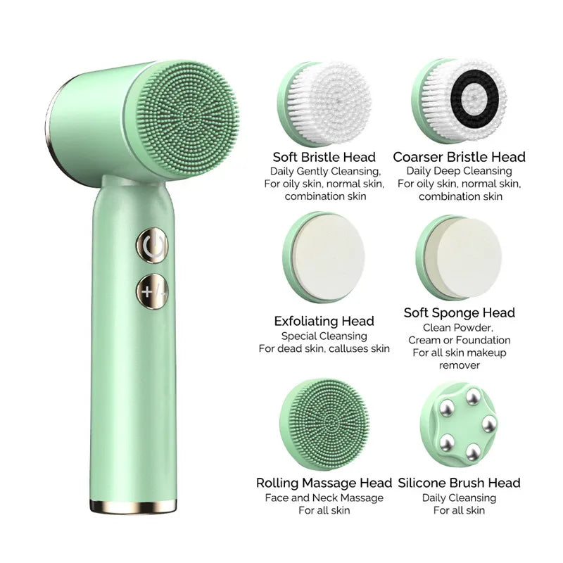 6 in 1 Facial Cleansing Brush