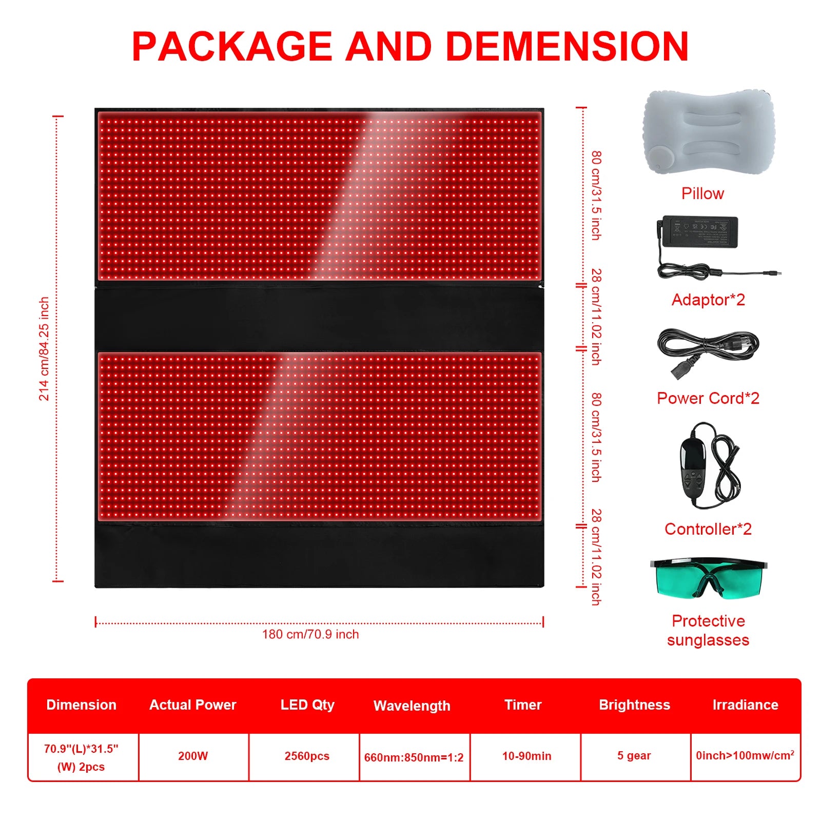 LED Red Light Therapy Mat