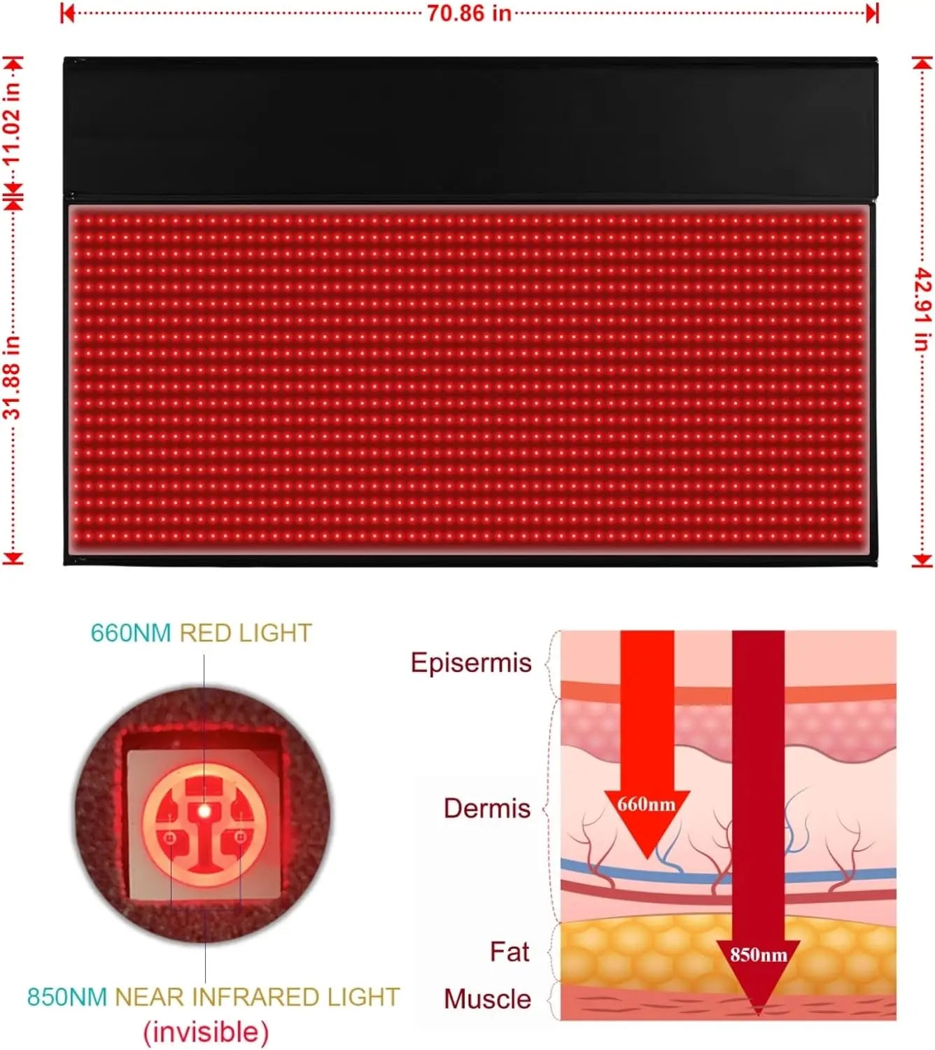 LED Red Light Therapy Mat